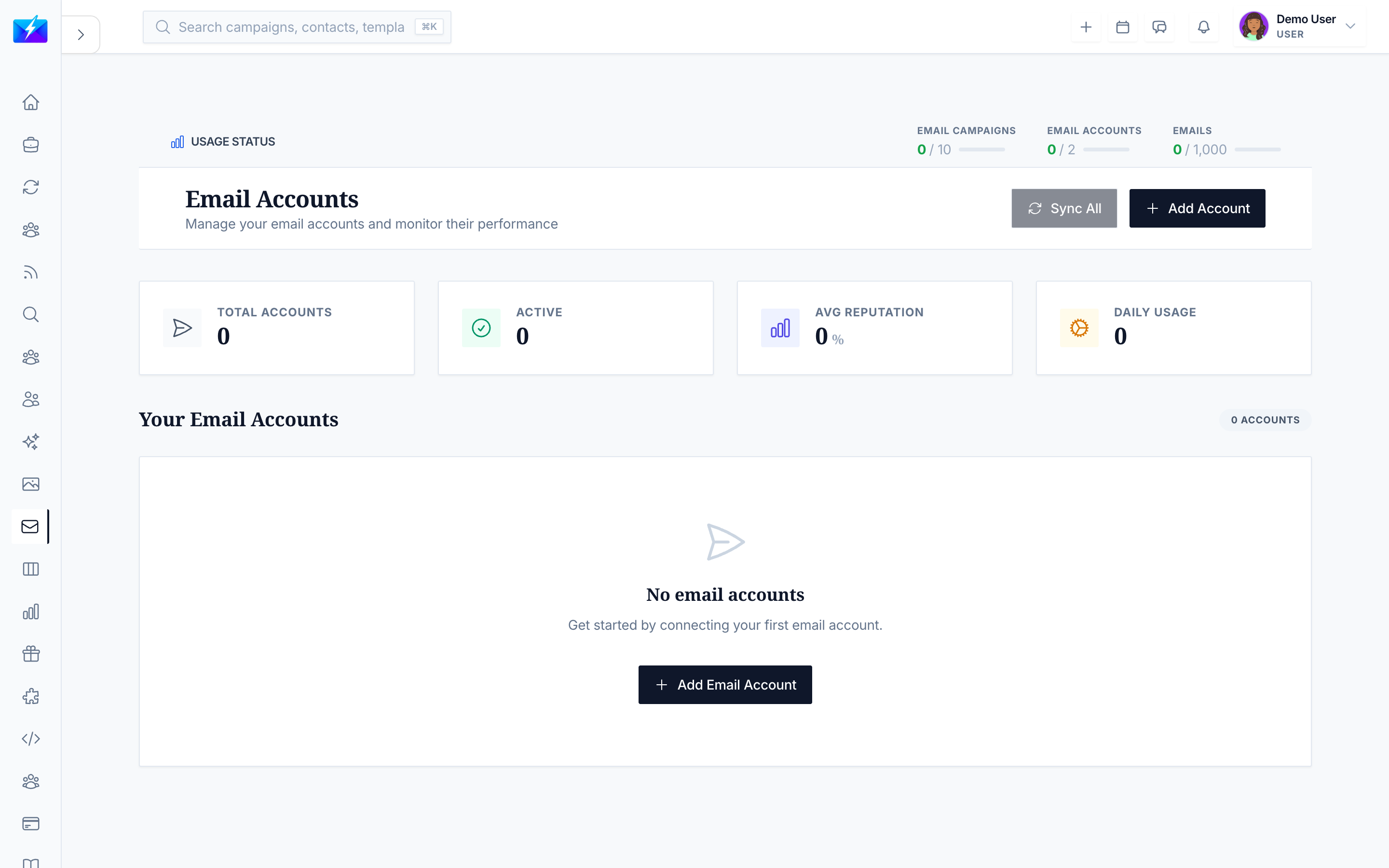 Connecting an email account in OutreachBox