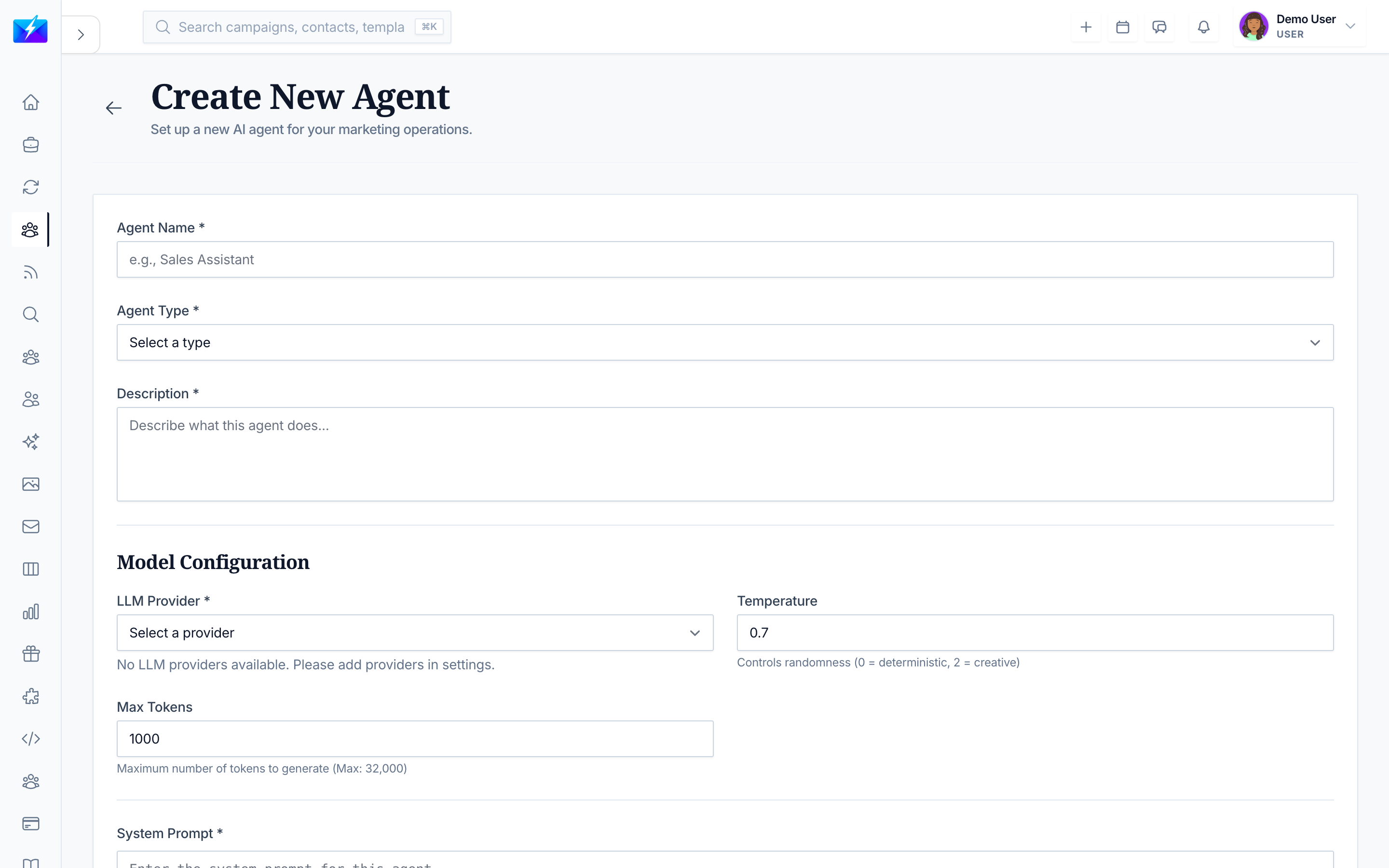 Configuring a Lead Generation AI Agent with targeting criteria