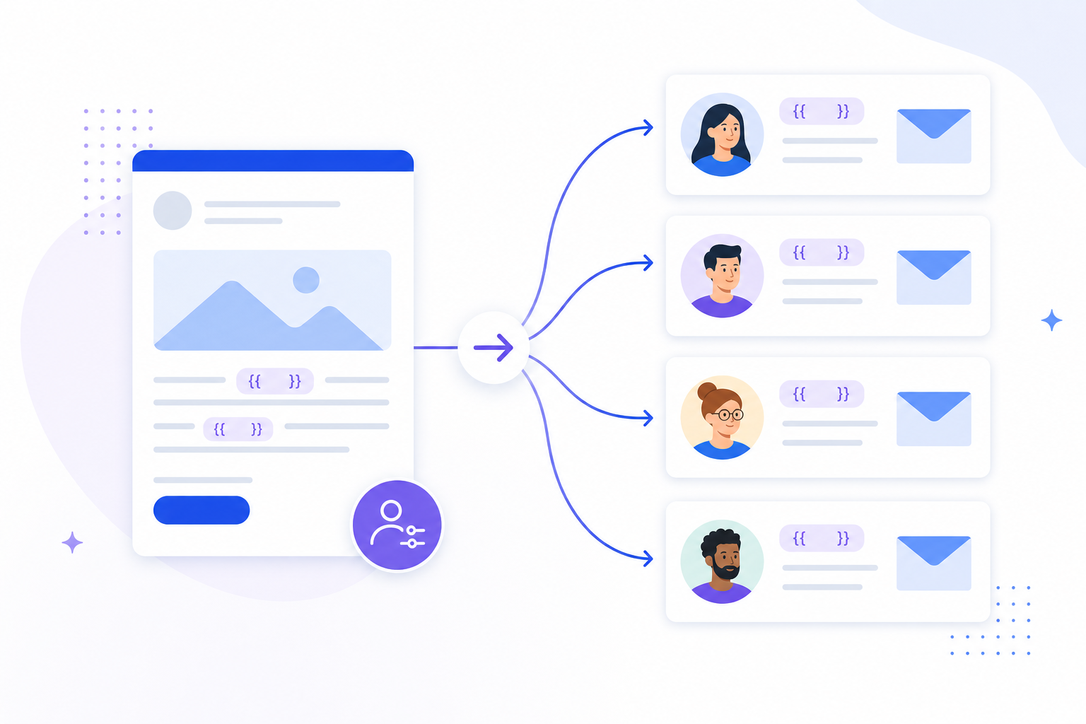 Personalizing cold emails at scale with variables and segments