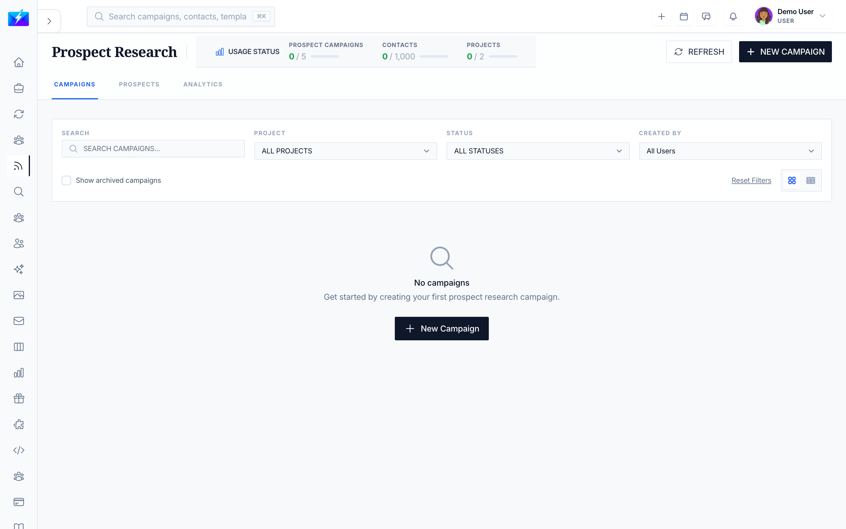 Researching prospects for outreach campaigns in OutreachBox