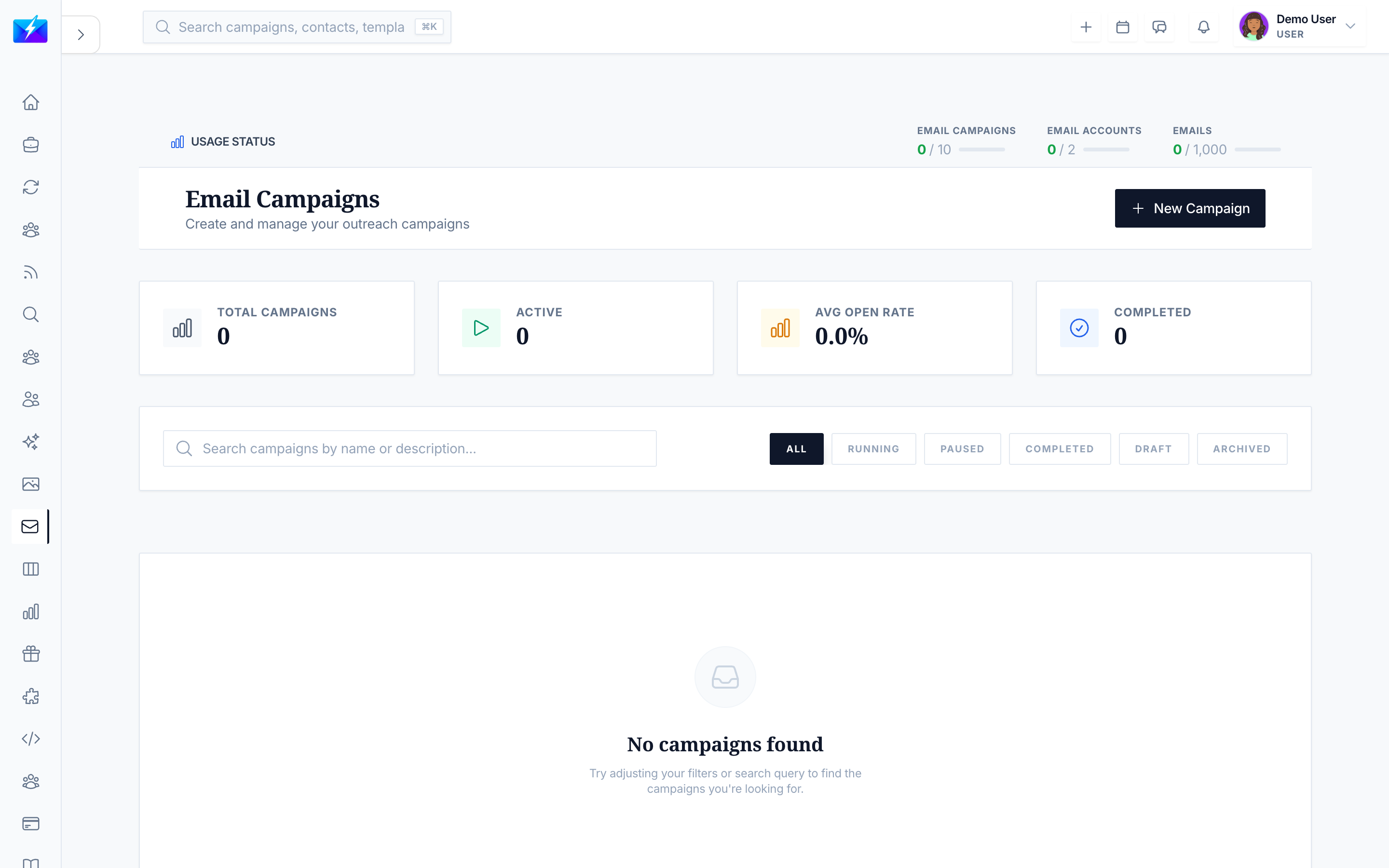 Creating a cold email campaign in OutreachBox